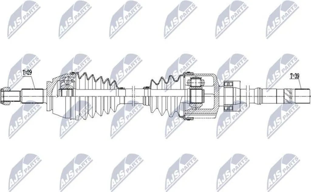 Arbre de transmission NTY NPW-RE-171 renforcé pour Scenic montage OE