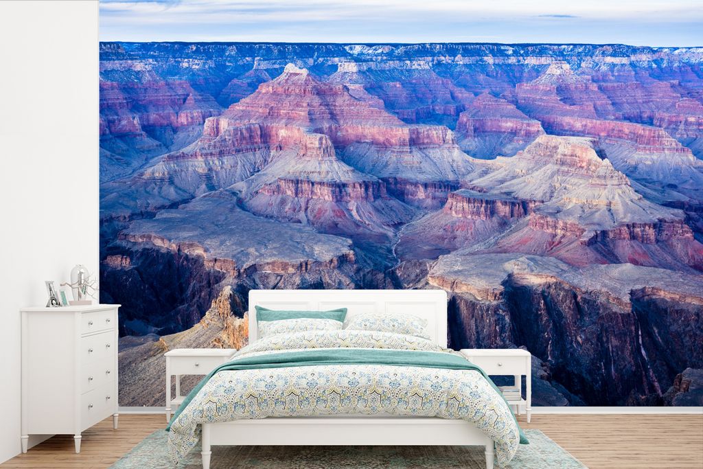 MuchoWow Fototapete für Wohnzimmer oder Schlafzimmer Wandtapete Vinyl Motivtapete Farbige Felsen umgeben den Colorado River in Arizona - 450x300...