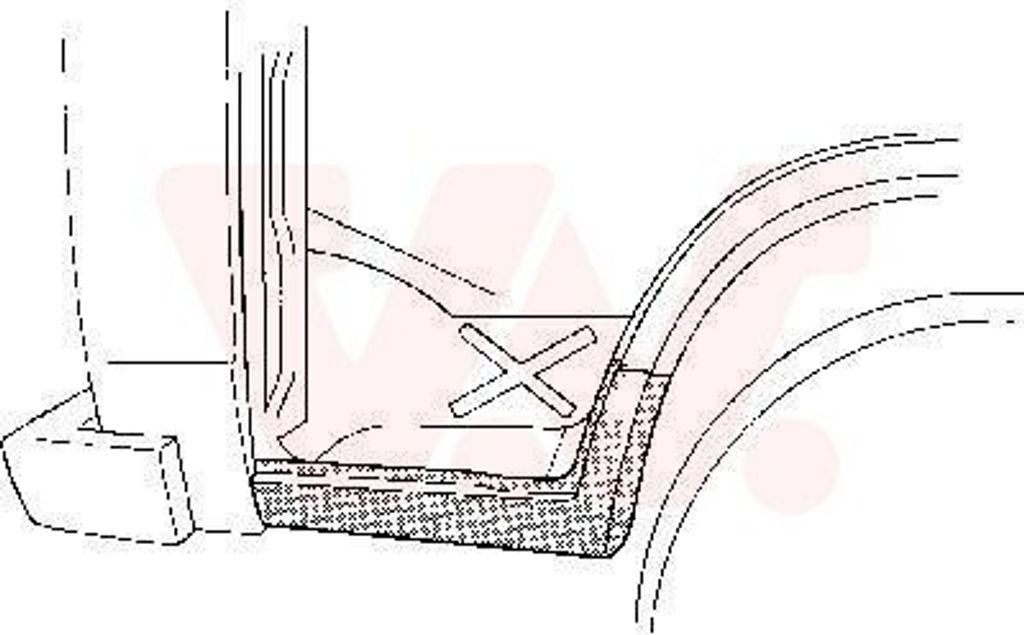 VAN WEZEL 5858101 Schweller Reparaturblech Einstiegblech Links für VW LT 28-35 I Kastenwagen (281-363) LT 28-35 I Bus (281-363)