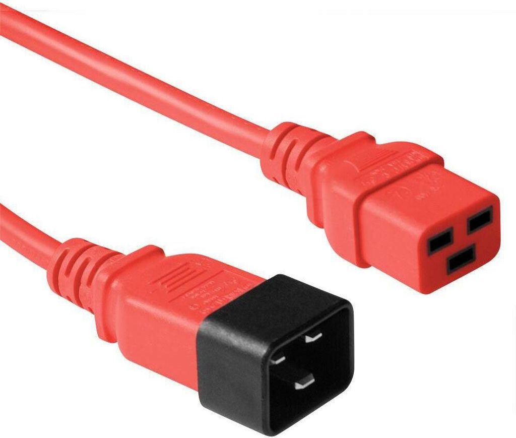 Microconnect PE2019R09 Kabel de Übertragung Rot 0,9 m C20-Kupplung C19-Kupplung