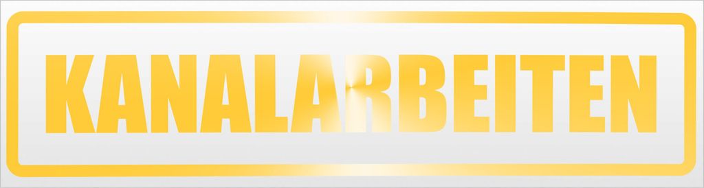 Kiwistar Kanalarbeiten Magnetschild Schild magnetisch - 60cm Gelb - reflektierend - Magnetfolie für Auto PKW Kfz