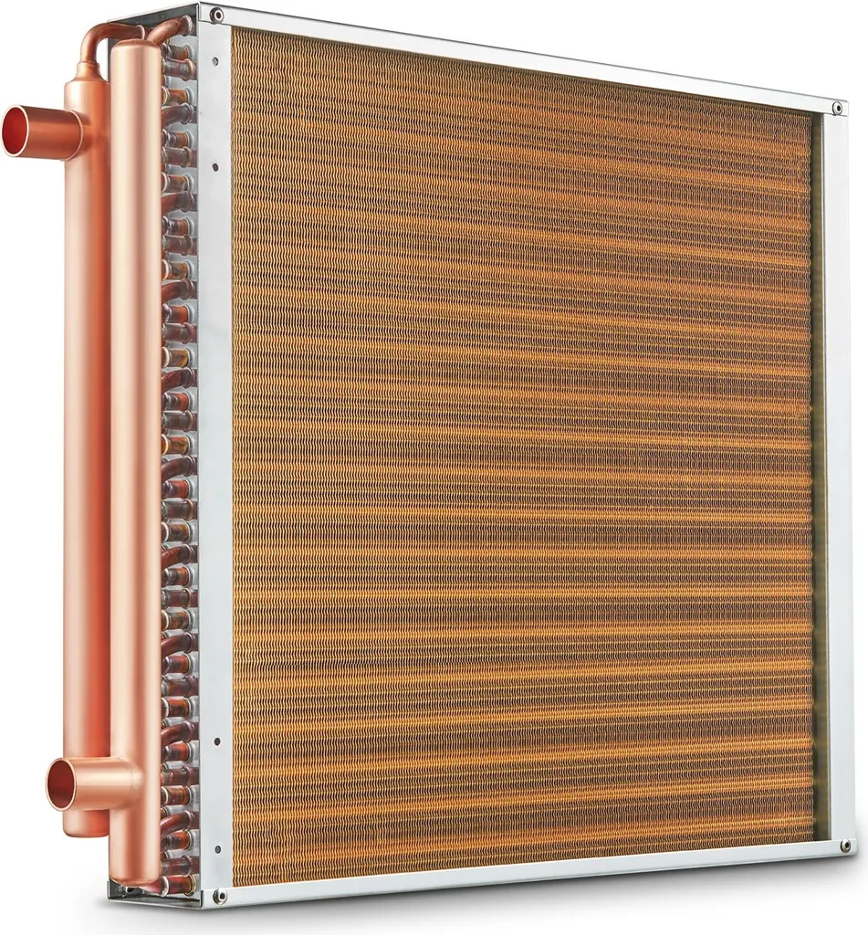 Échangeur thermique 242 ailettes en aluminium et tubes cuivre de 9,53 mm