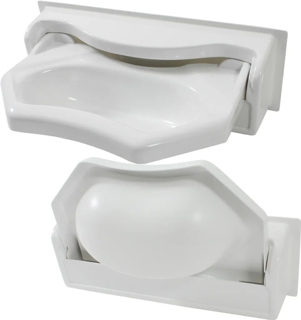 Petit lavabo rabattable blanc anti-encombrement pour caravane et bateau