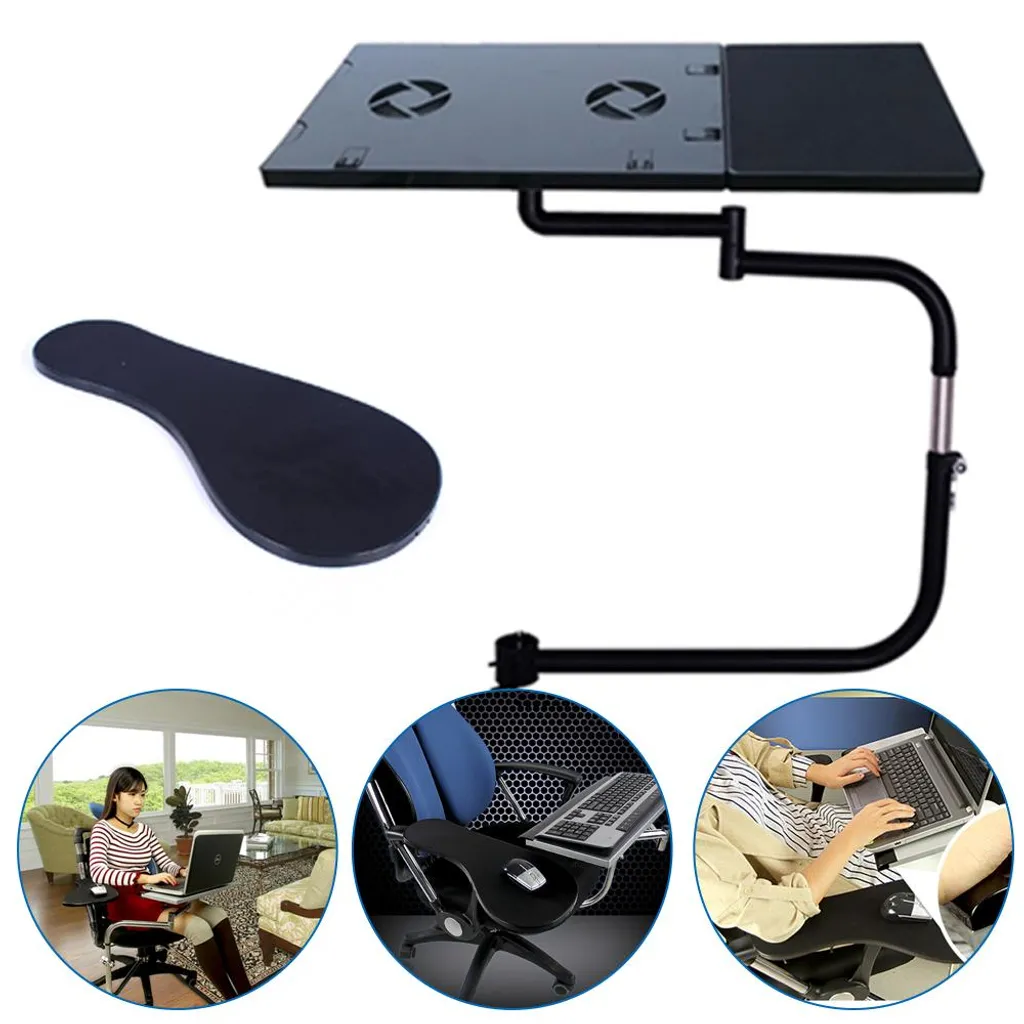 Siège Clavier Ajustable 42-60cm Noir - Refroidissement Actif par USB - 3