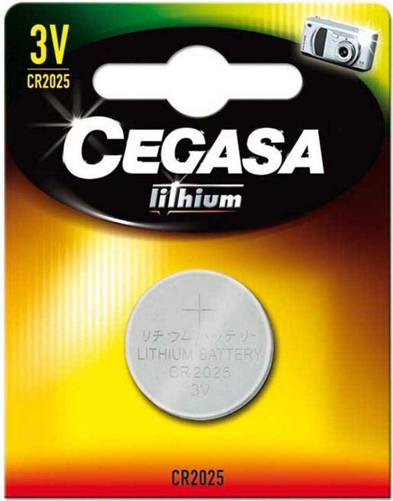 Cegasa Batterie Lithium Knopf cr2025 3v bt Blister