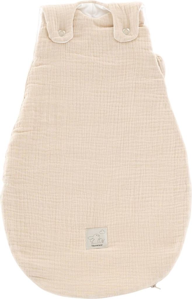 Träumeland Ganzjahres Schlafsack Baumwoll Musselin beige Größe 74/80