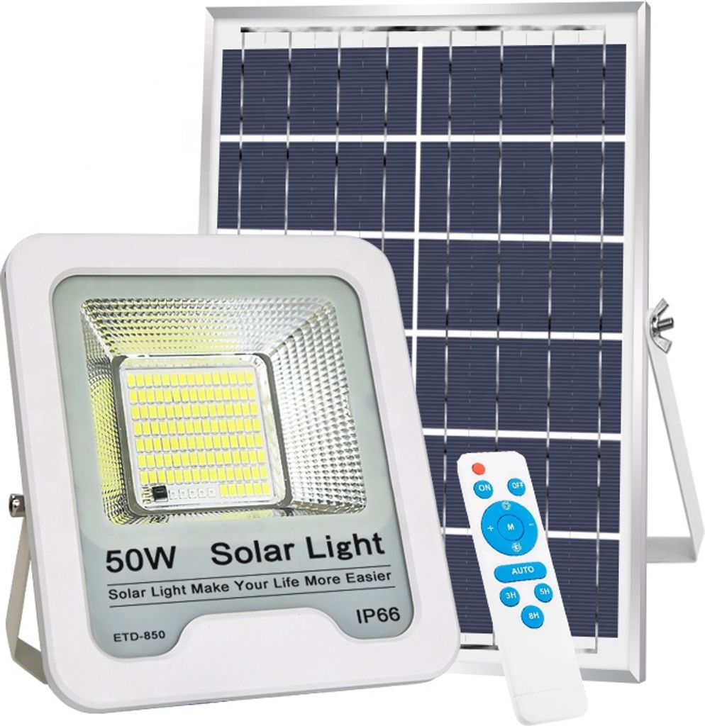 Zonnepaneel-lamp met LED-verlichting, 50W, geschikt voor Productafbeelding 
