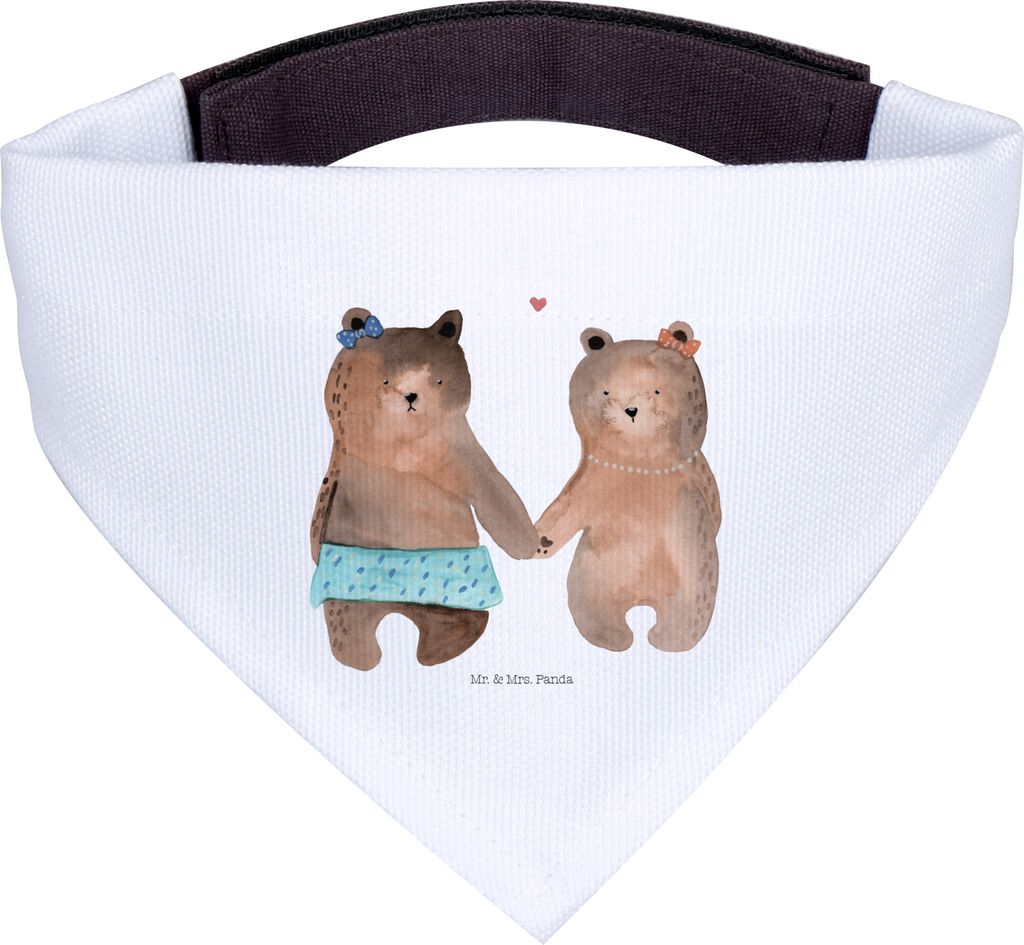 Mr. & Mrs. Panda Halstuch Bär Freundin - Weiß - Geschenk, Produktbild 