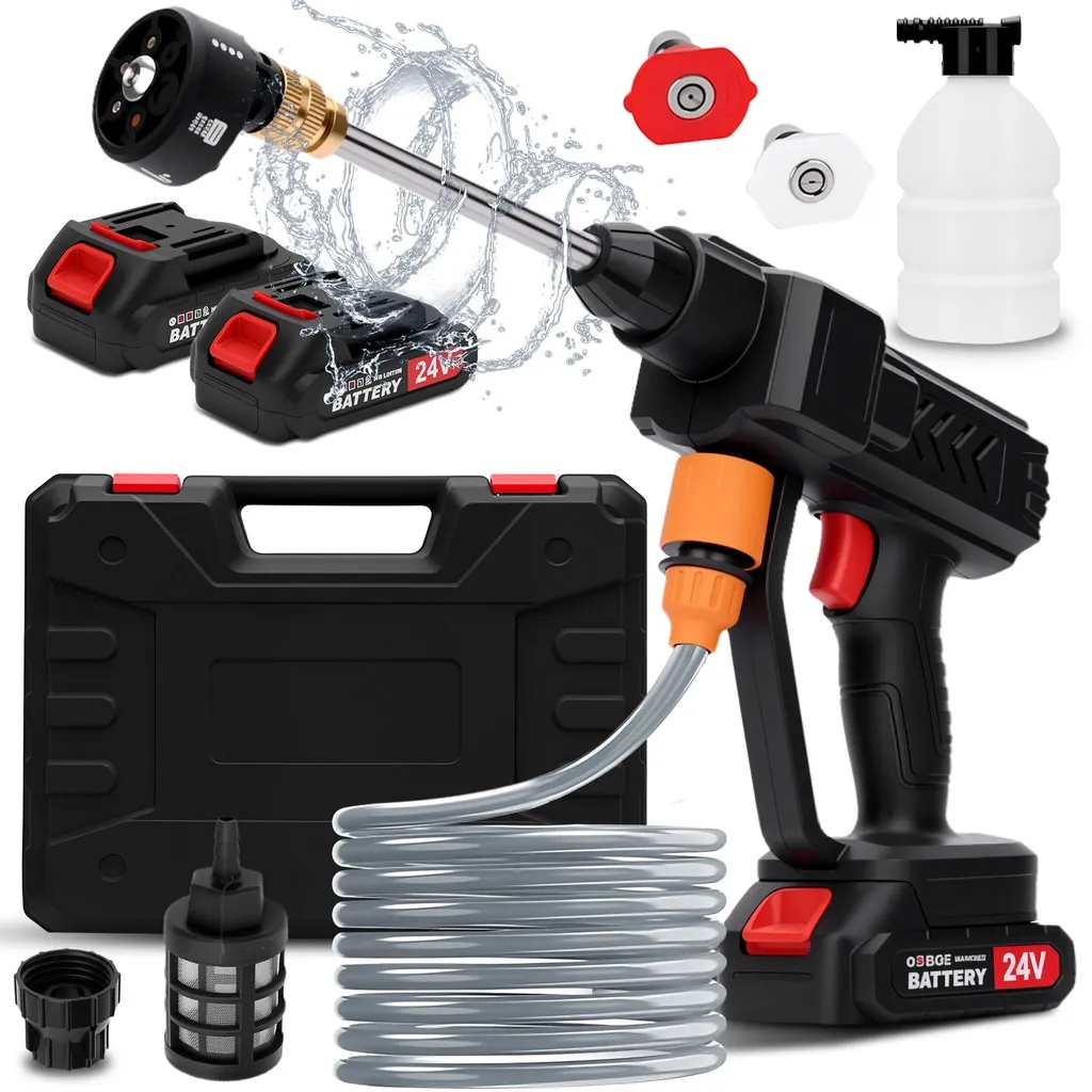 Nettoyeur haute pression sans fil 24V 300W avec 2 batteries au lithium