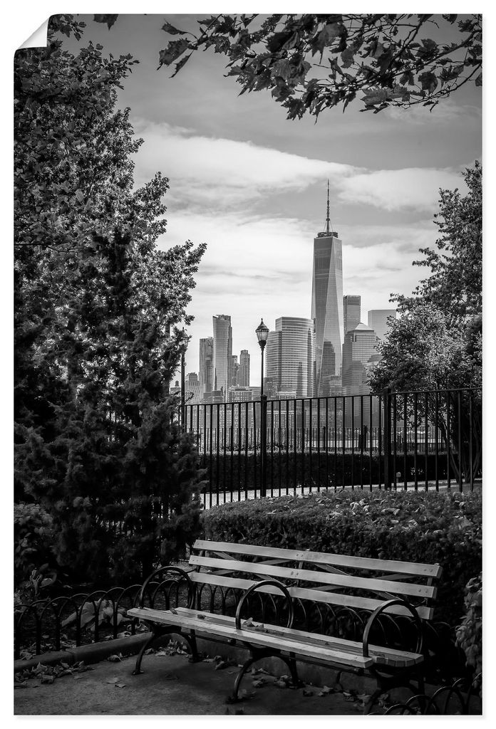 ARTland Poster Urbaner Rückzugsort mit NYC-Skyline Größe: 60x90 cm