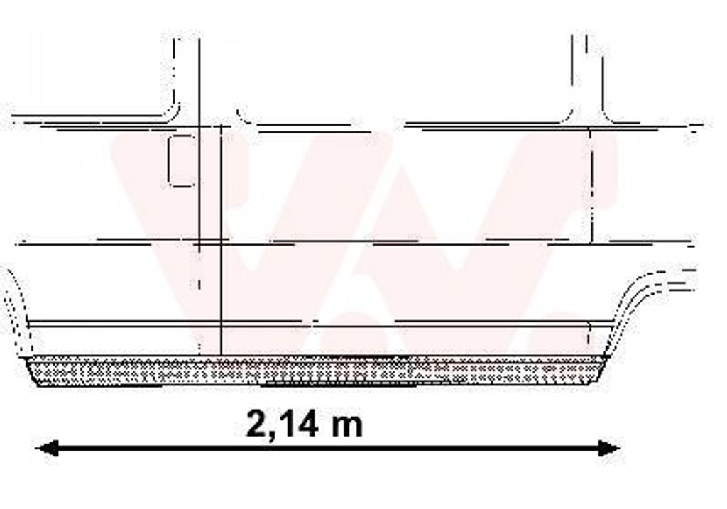 VAN WEZEL Seitenwand Reparaturblech für FIAT DUCATO Kasten Produktbild 