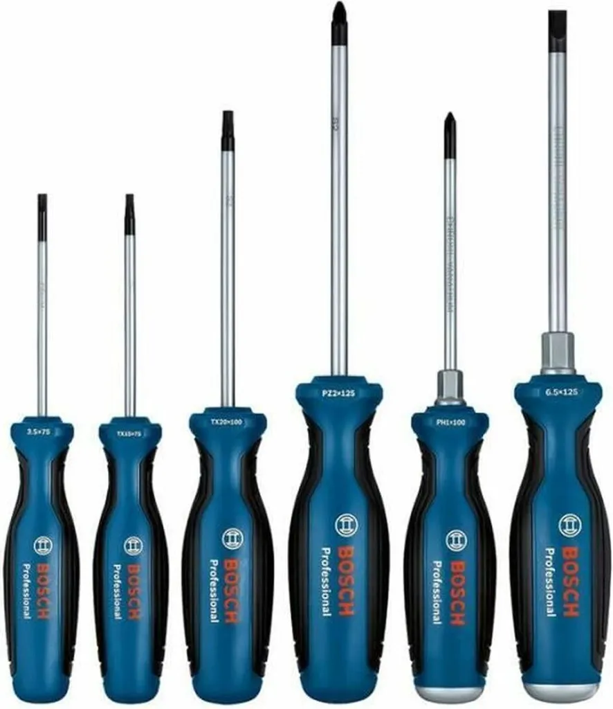 Set de tournevis Bosch 6 pièces idéal pour montage de meubles et réparations