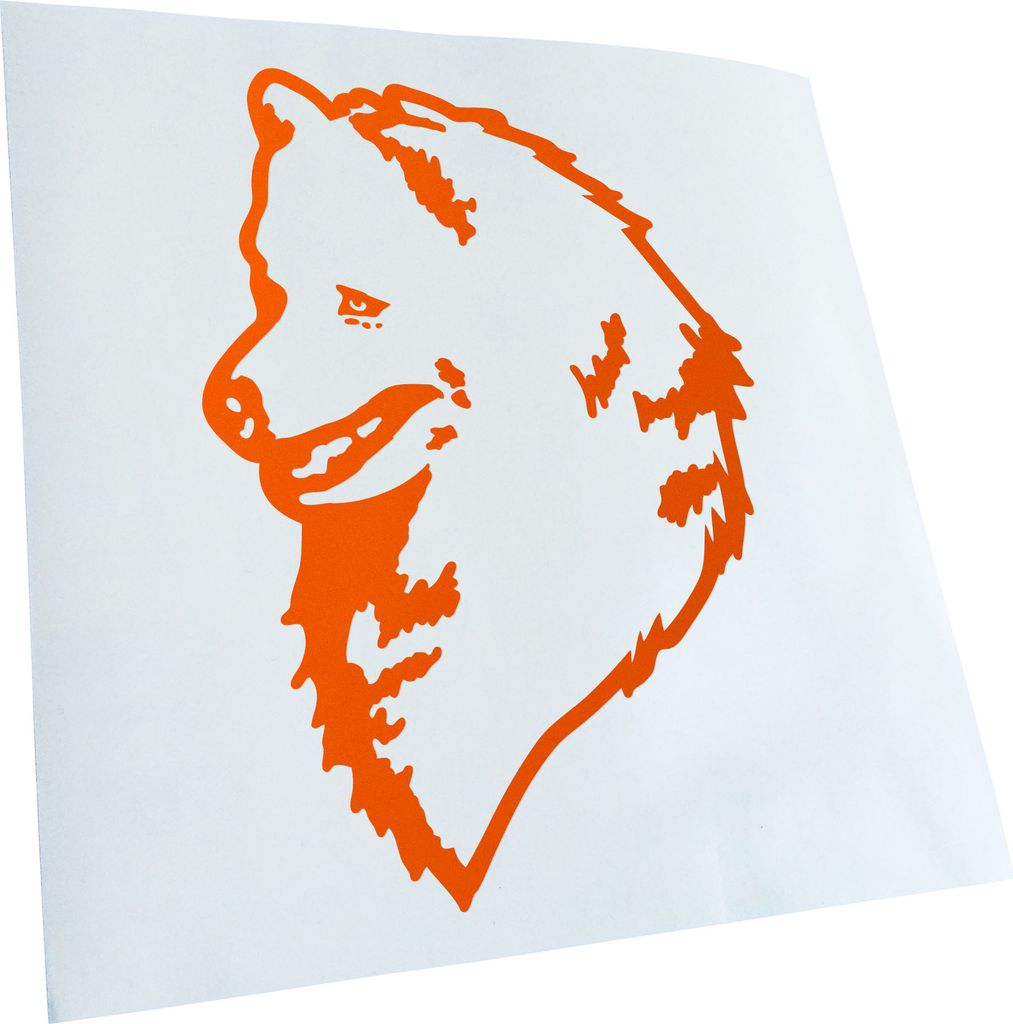 Kiwistar - Autoaufkleber - Japanese Splitz Hund - Orange - 60x43cm - Aufkleber für Auto, Laptop, Fahrrad, LKW, Motorrad Mehrfarbig JDM Decal Racing