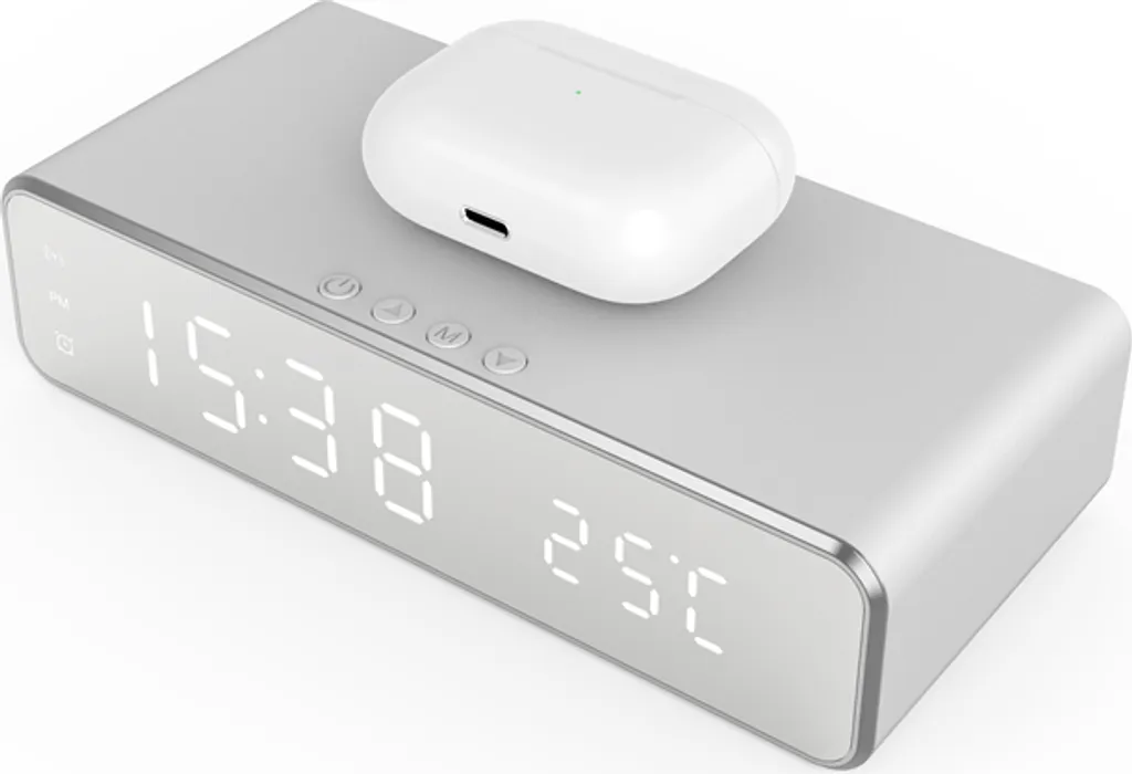 Réveil de Chevet avec Chargeur Smartphone : Heure et Température LED