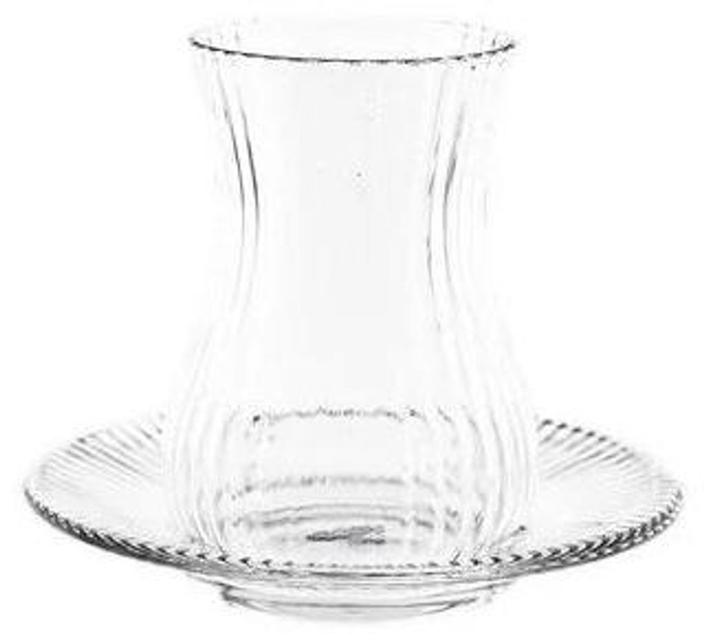 Mulex - Teeglas-Set - MX151576 - 200 ml - Gerippt - Klarglas - 12-teilig (6 Gläs