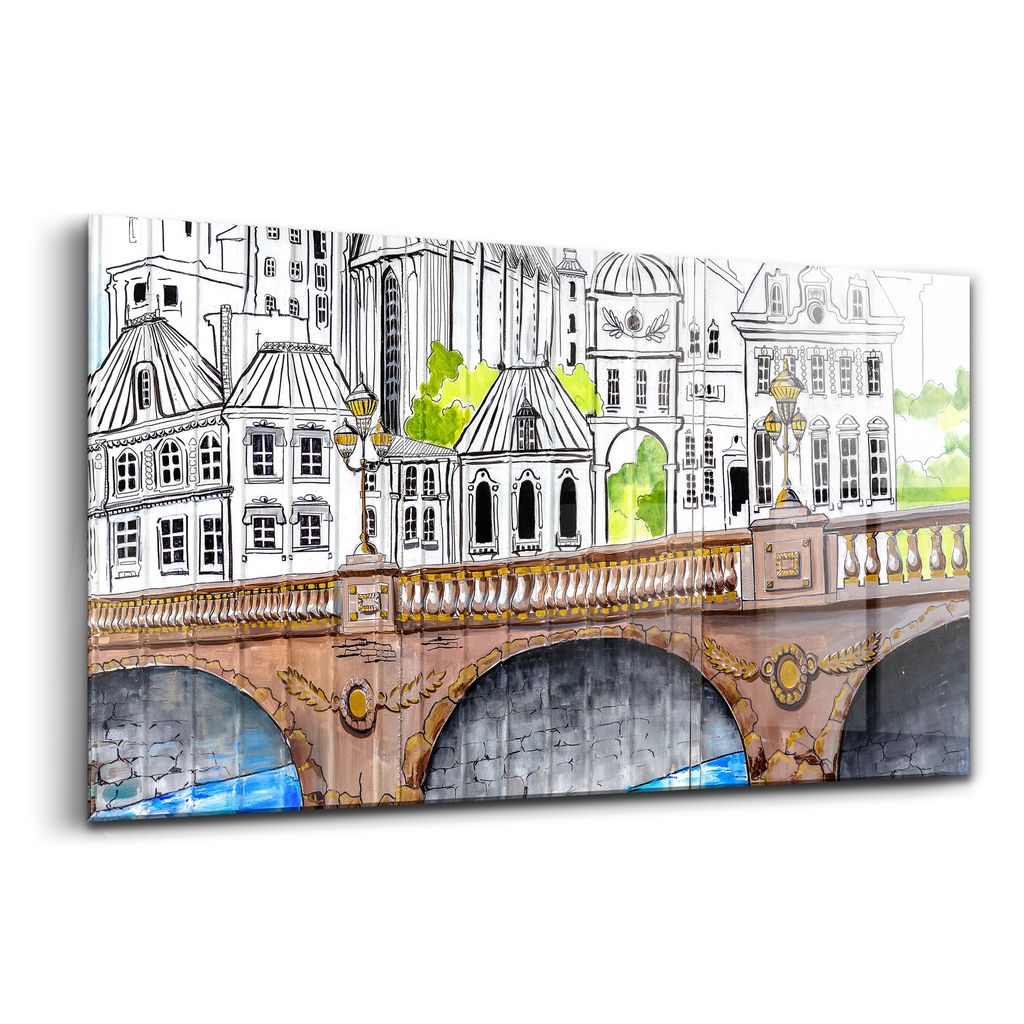 Glasmalerei - dekorative Malerei - moderne Malerei - 100x50 - Graffiti Urban Culture Frankreich