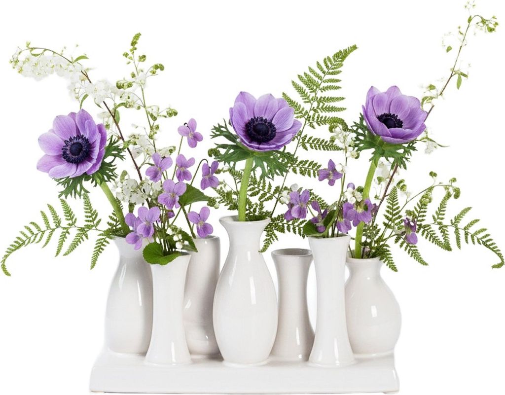 Jinfa Handgefertigtes kleines Keramikvasen-Set Tisch- & Wohnzimmer-Deko – Für Blumenarrangements, Trockenblumen & Geschenkideen