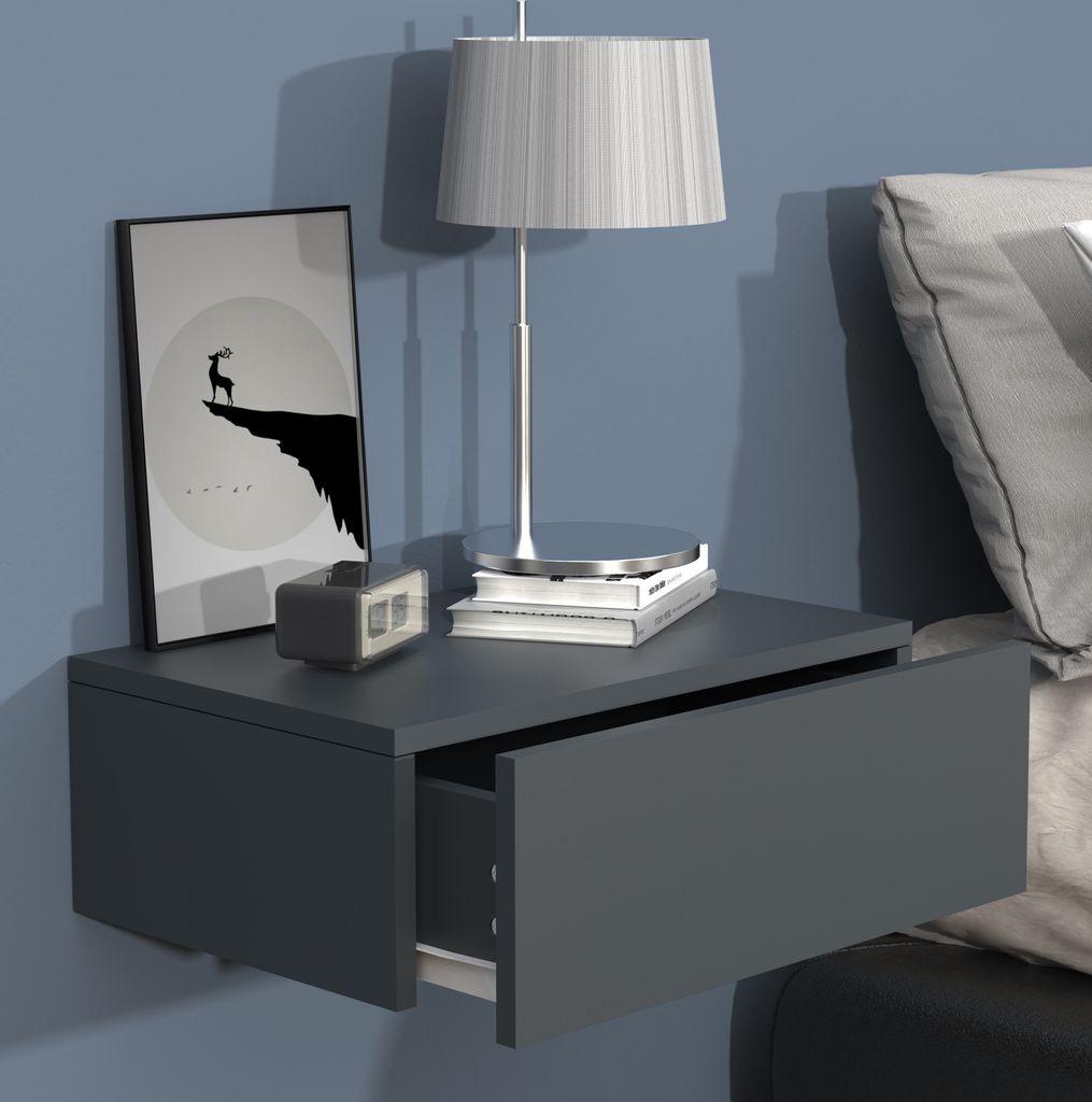 VCM Nachtschrank | Wandschublade | Wandboard | Nachttisch | Produktbild 