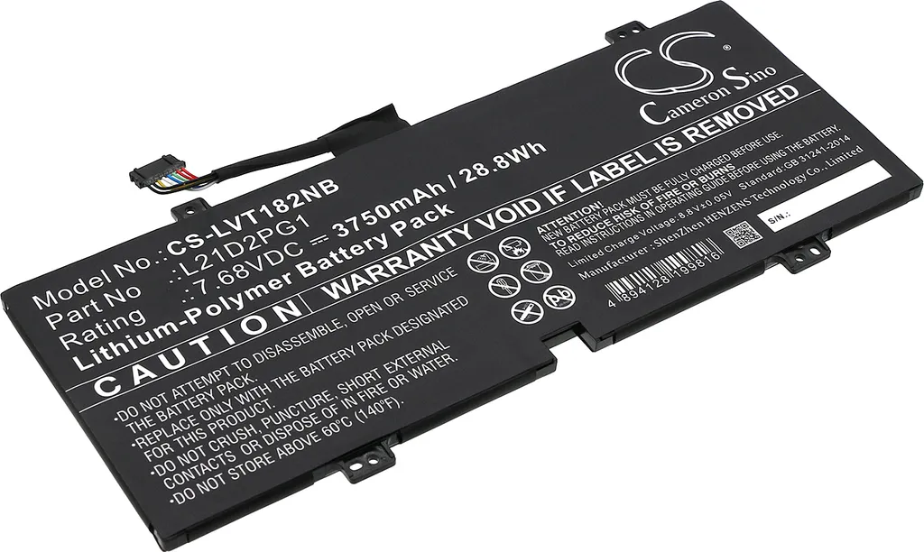 Batteria TECHTEK per Lenovo Tablet 82ST | Sostituzione Professionale 30Wh