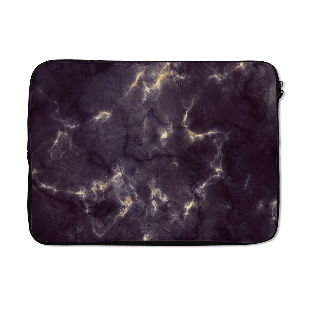MuchoWow Laptop Hülle 14 ZollGold - Edelsteine - Achatstein - Geode Laptoptasche - Laptoptasche - Stoßsicher - Schutzhaube