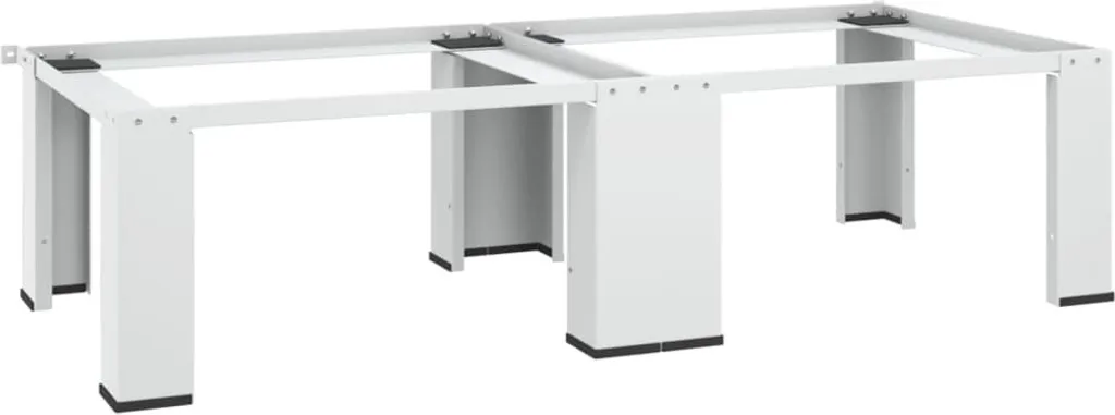 Socle double pour lave-linge et sèche-linge Blanc - Support stable 280kg