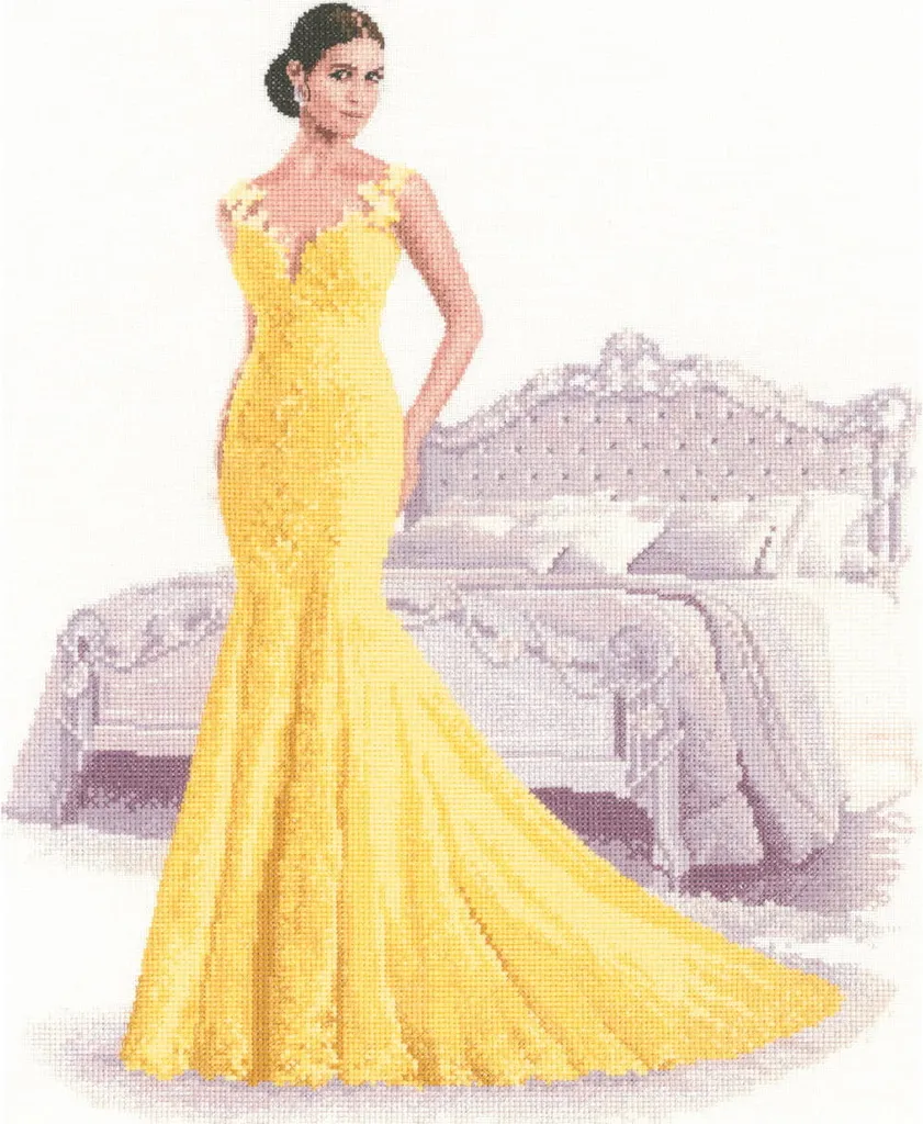 Set per punto croce Heritage in tessuto contato "Zoe", schema contato, JLZO1400-E, 31,5x38,5cm