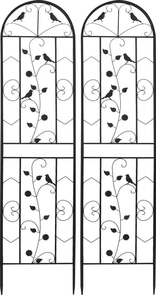 Bordure de jardin espalier en métal noir, idéal pour protéger vos plantations