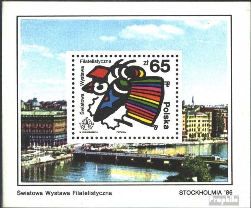 Briefmarken Polen 1986 Mi Block100 (kompl.Ausg.) postfrisch STOCKHOLMIA 86, Stockholm