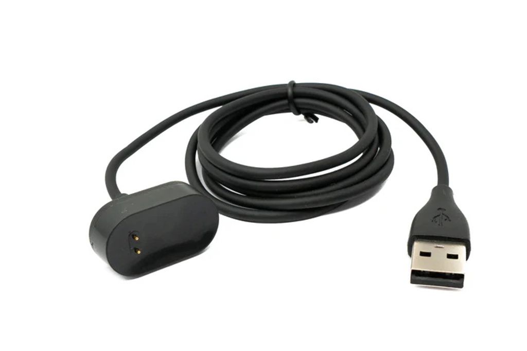 SYSTEM-S USB 2.0 Kabel 92 cm Ladekabel für Fitbit Inspire HR Ace 2 Smartwach in Schwarz