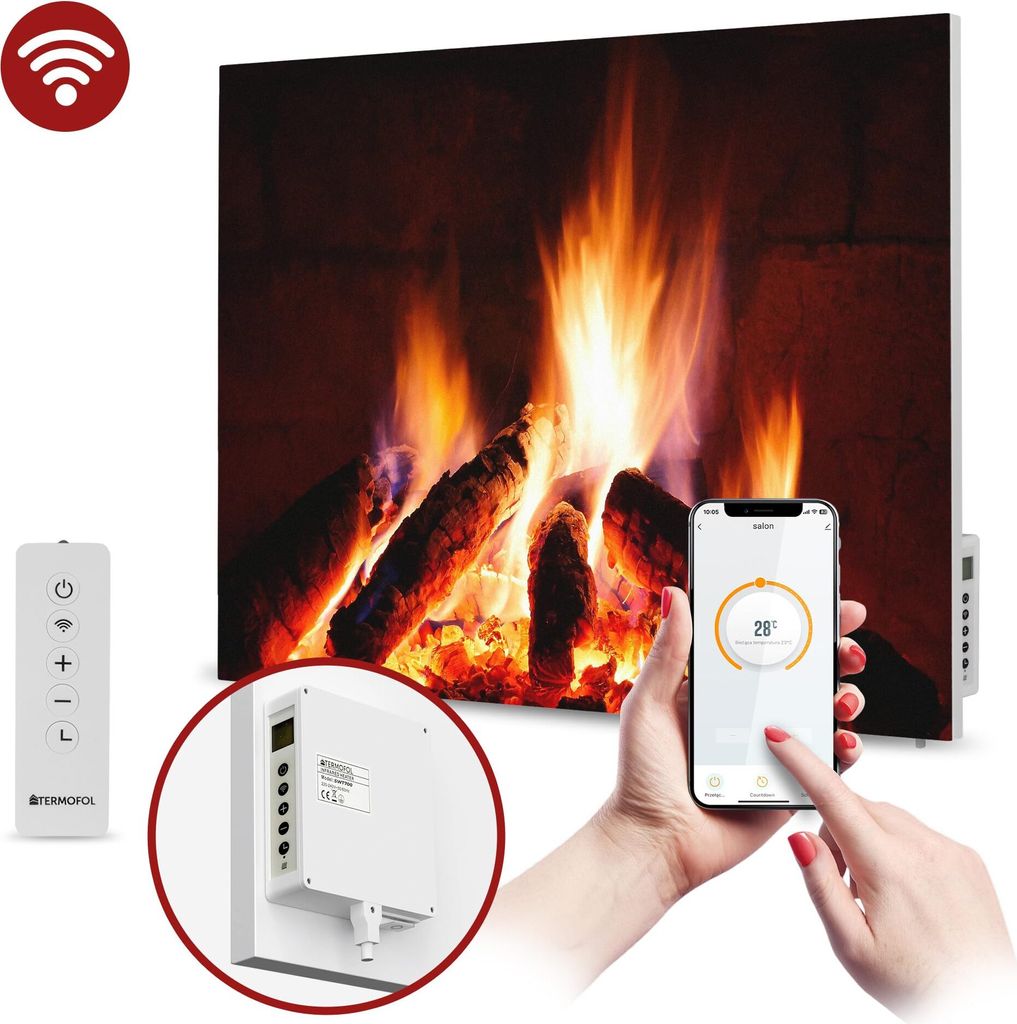 Termofol TF-SWT Infrarot Wandheizung - Wandheizung Elektrisch - Feuer4 - 500W - 60x85 cm