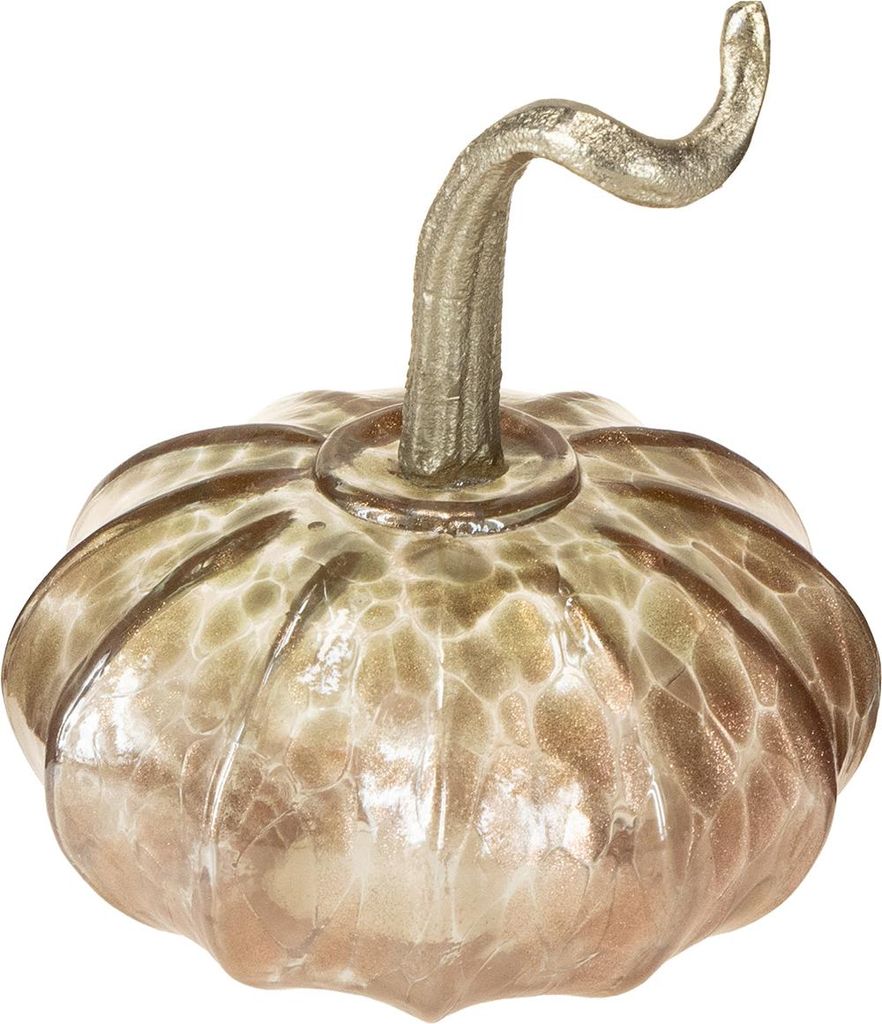 Elegante Glaskürbis Tischdeko für Herbst und festliche Anlässe, 2 Stück