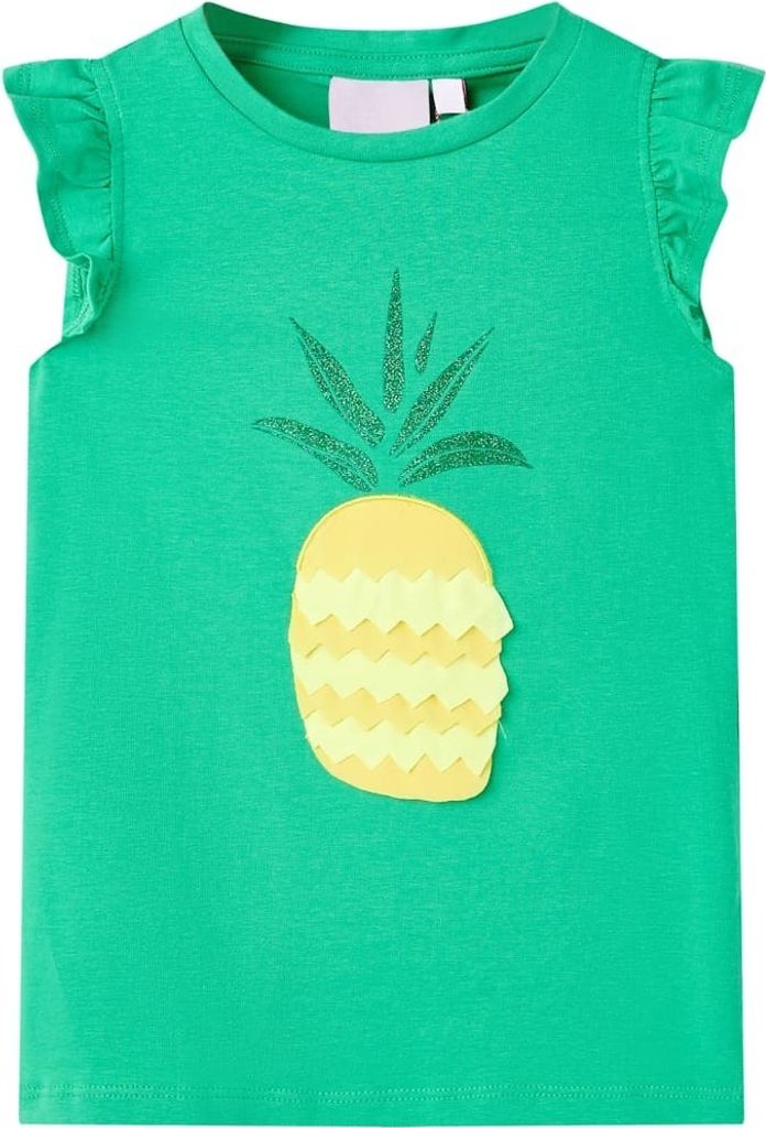 Kinder T-Shirt "Ananas" Grün, Größe 116 (5-6 Jahre)