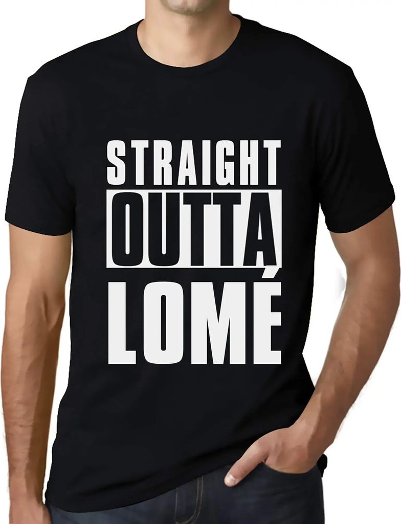 Herren Grafik T-Shirt Direkt aus Lomé – Straight Outta Lomé – Öko-Verantwortlich Vintage Jahrgang Kurzarm Lustige Druck Geburtstag Geschenk ...