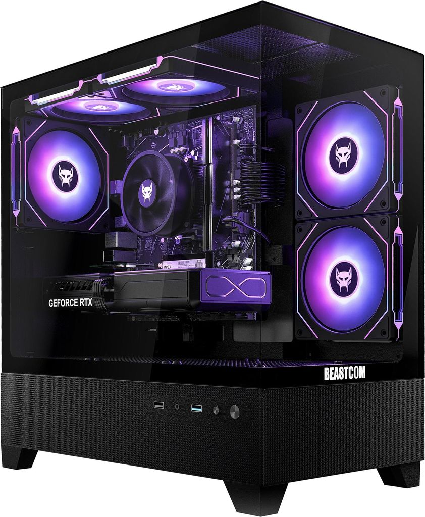 BEASTCOM Q5 | Pro Gaming PC | AMD Ryzen 5 4500 6X 3,60GHz 12 Threads | NVIDIA RTX 5060 8GB | 16GB RAM | 1TB NVMe SSD | WiFi 5 | Windows 11 Pro