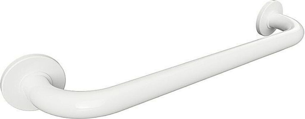 BELP Haltegriff Eisen Weiß mit Abdeckung 280x80x106 mm, 120 kg Traglast für Bad & WC >> zum Bohren