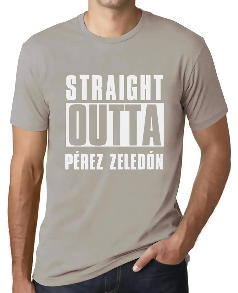 Herren Grafik T-Shirt Straight Outta Pérez Zeledón Öko-Verantwortlich Vintage Jahrgang Kurzarm Lustige Druck Geburtstag Geschenk Mann