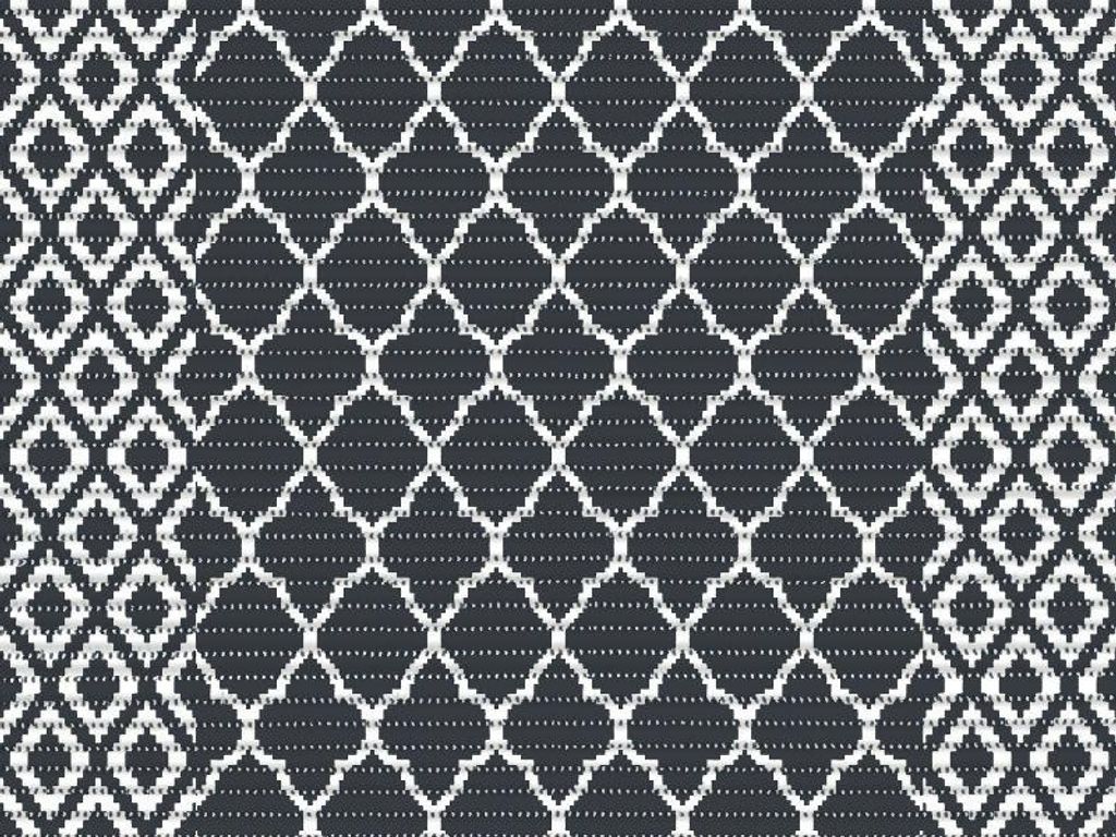 Badematte Rutschfest Antirutschmatte Weichschaummatte – nach Maß zuschneidbar – Schwarz mit Ornament (4121-1) 100x65 cm