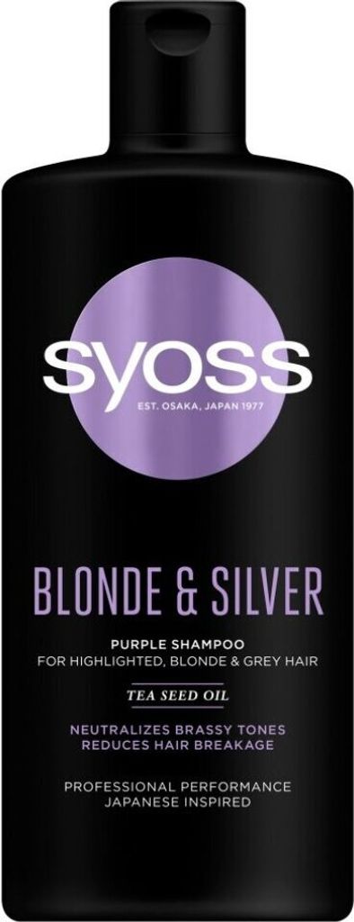 Blonde & Silver Purple Shampoo - Shampoo For Highlighted, Blonde And Gray Hair 440ml