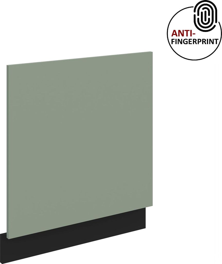 Frontblende für integrierten Geschirrspüler 60 cm ARIA Aquamarin ultra matt + Schwarz matt, hochwertige Fronten mit Anti Fingerprint Beschichtung...