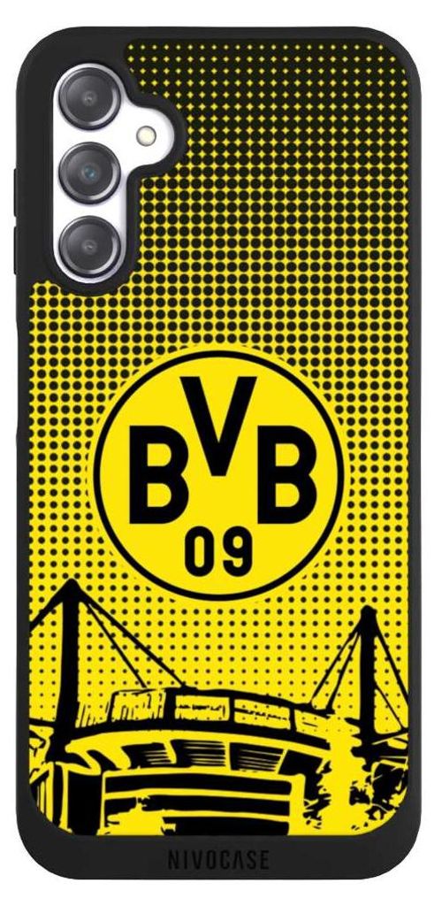 NIVOCASE Handyhülle für Samsung Galaxy A14 5G Hülle NIVOpure Case Schwarz BVB Borussia Dortmund Stadion