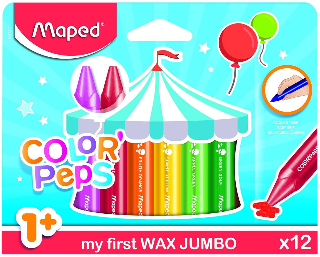 Mappati i miei primi pastelli a cera COLOR'PEPS JUMBO, Immagine del prodotto 