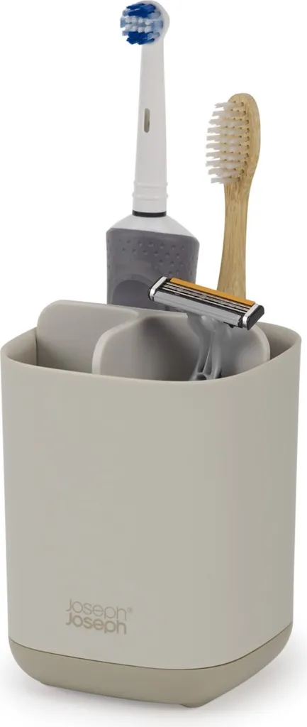 Joseph Joseph EasyStore Porte-brosse à dents écru pour salle de bain