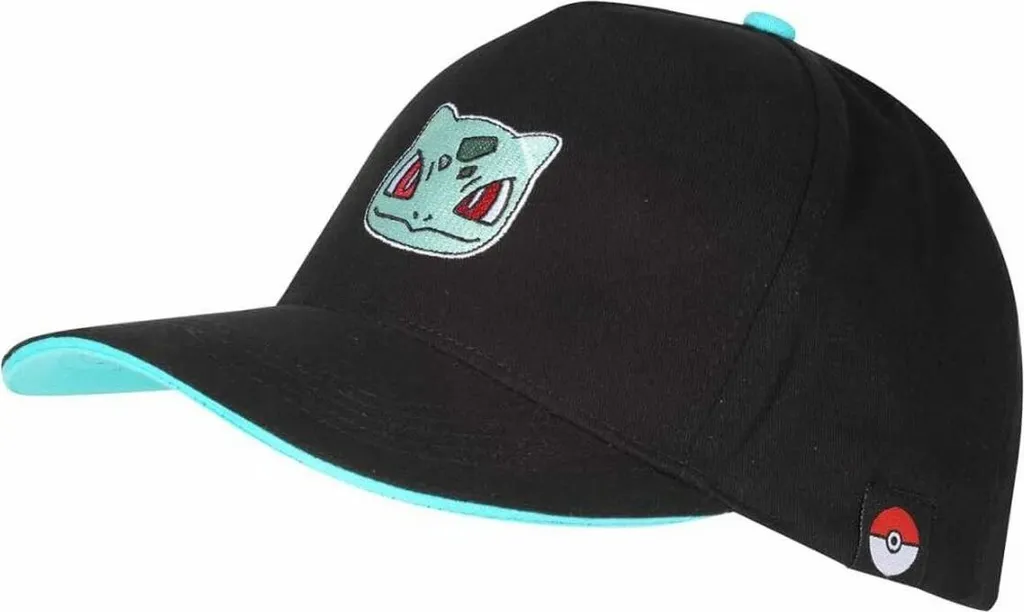 Cappello Pokémon Bulbasaur Nero con Distintivo Metallo - Taglia 58cm