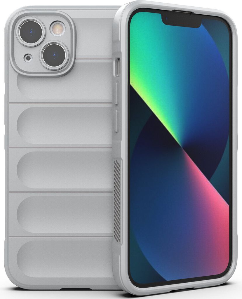iPhone 14 Hülle, Weich TPU Silikon Stossfest Anti-rutsch Schutzhülle für iPhone 14 Grau