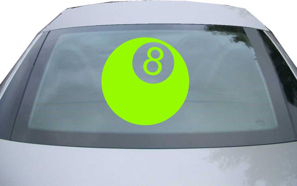 Indigos UG - Aufkleber Heckscheibe & Motorklappe DE6250 - neongrün - 600x600 mm - king of ball - Auto Scheiben Fenster Heckklappe Tuning Racing JD...
