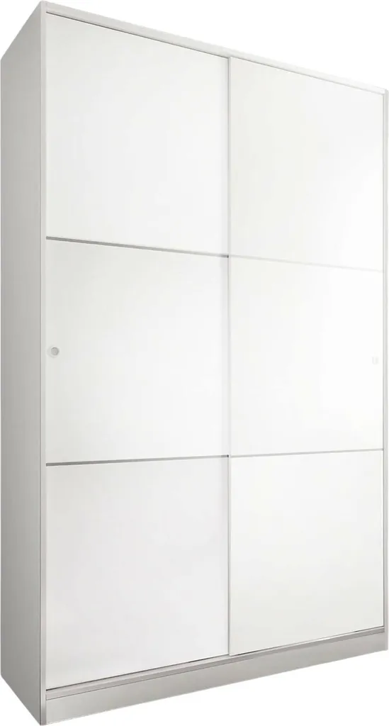 Adrenalin Armoire 2 Portes 120x200 cm Blanc avec Penderie Intégrée