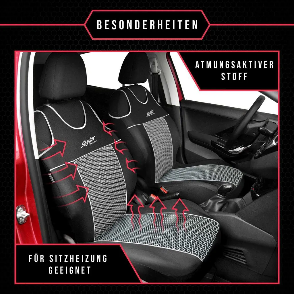 Coprisedili Grigio Stilo P2 per Mitsubishi Galant - Stile e Comfort - 3