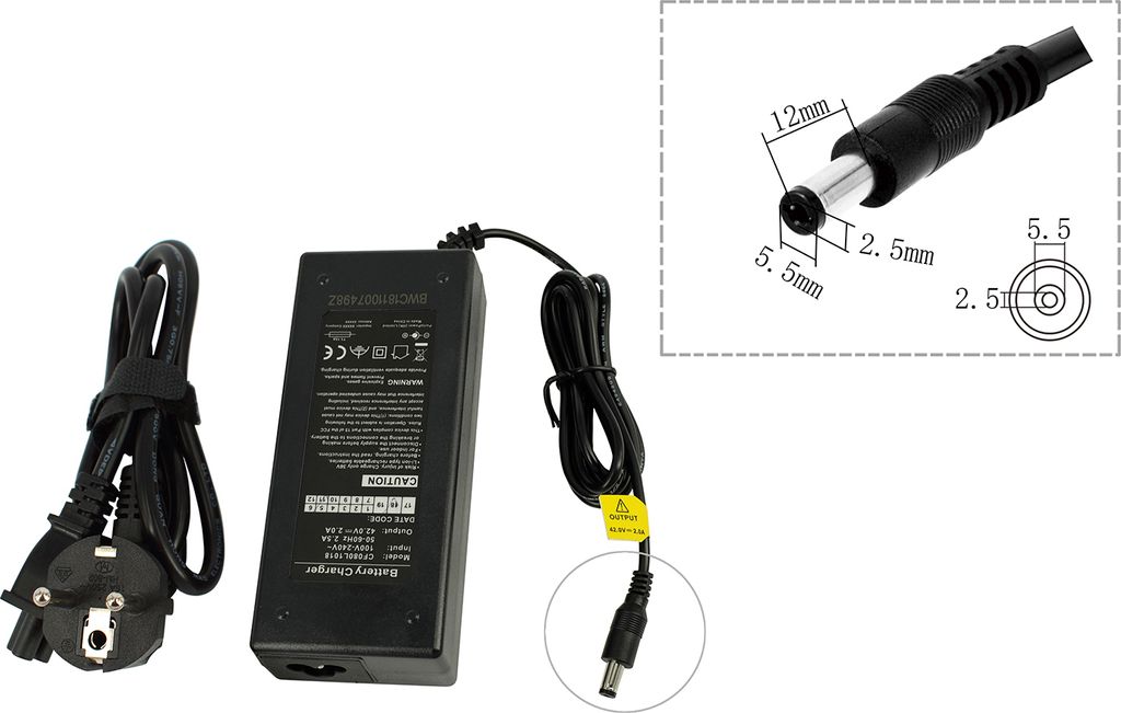 PowerSmart nabíjačka pre 36V batériu e-bicykla Nabíjačka Obrázok produktu 