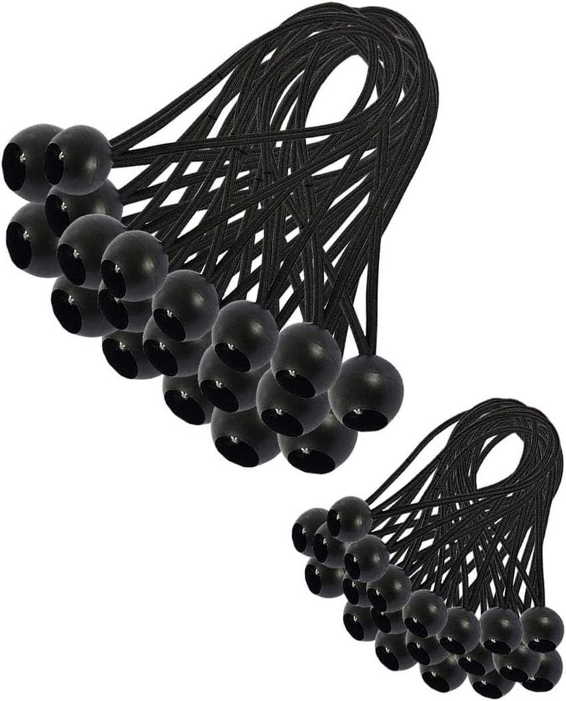 30 elastische Bungee-Seile 150/200 mm, für Überdachungen/Planen/Camping/Zelte/Vorhänge/Verlängerungsgurte