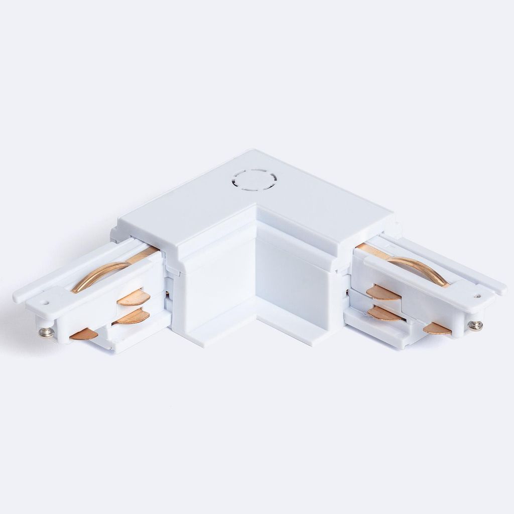 Verbinder 'Right Side' Typ L für 3-Phasenstromschiene DALI Track Einbau Aluminium Weiß